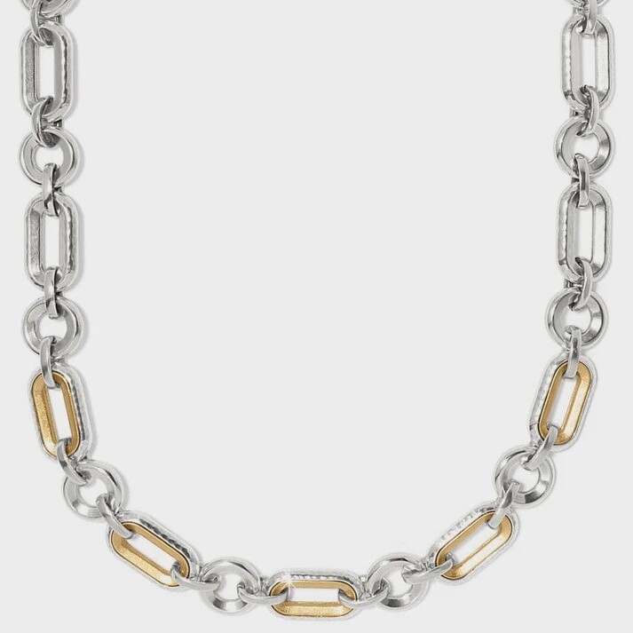 Medici Link Two Tone Necklace-JM7532