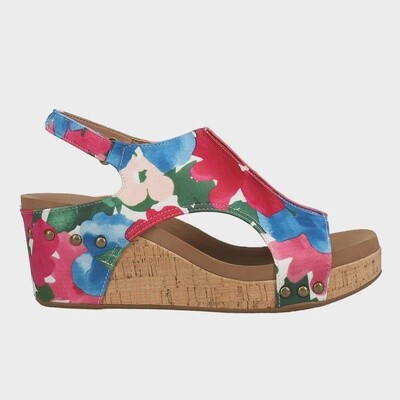 Carley Floral Wedge Sandal