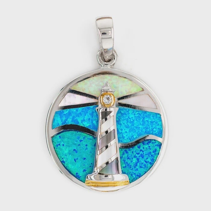 Hatteras Lighthouse in Circle Pendant