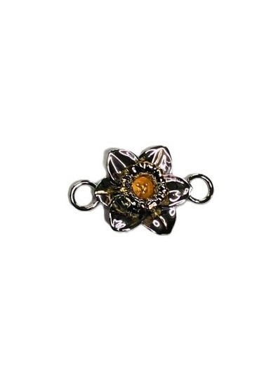 Sterling Silver and 18K Gold Daffodil Bracelet Topper