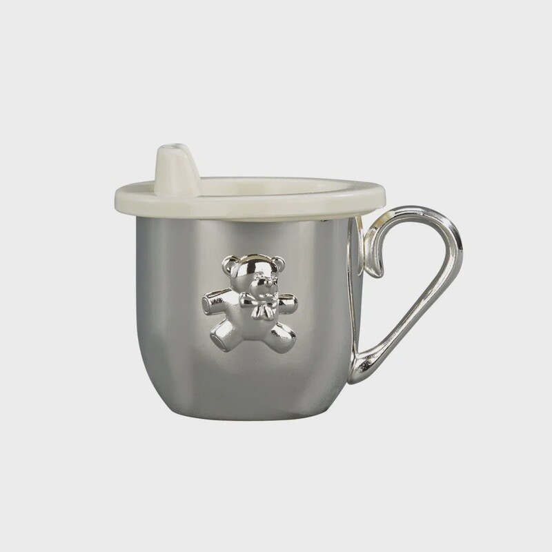 Silver Plated Baby Cup with Sippy Lid