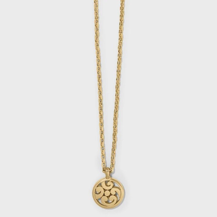 Contempo Medallion Gold Petite Necklace-JM7429