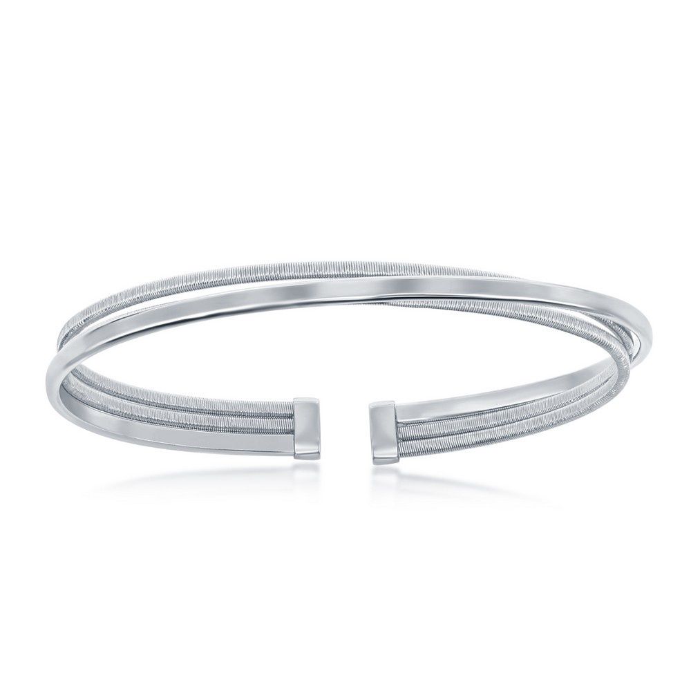 Sterling Silver Polished Wire Bangle