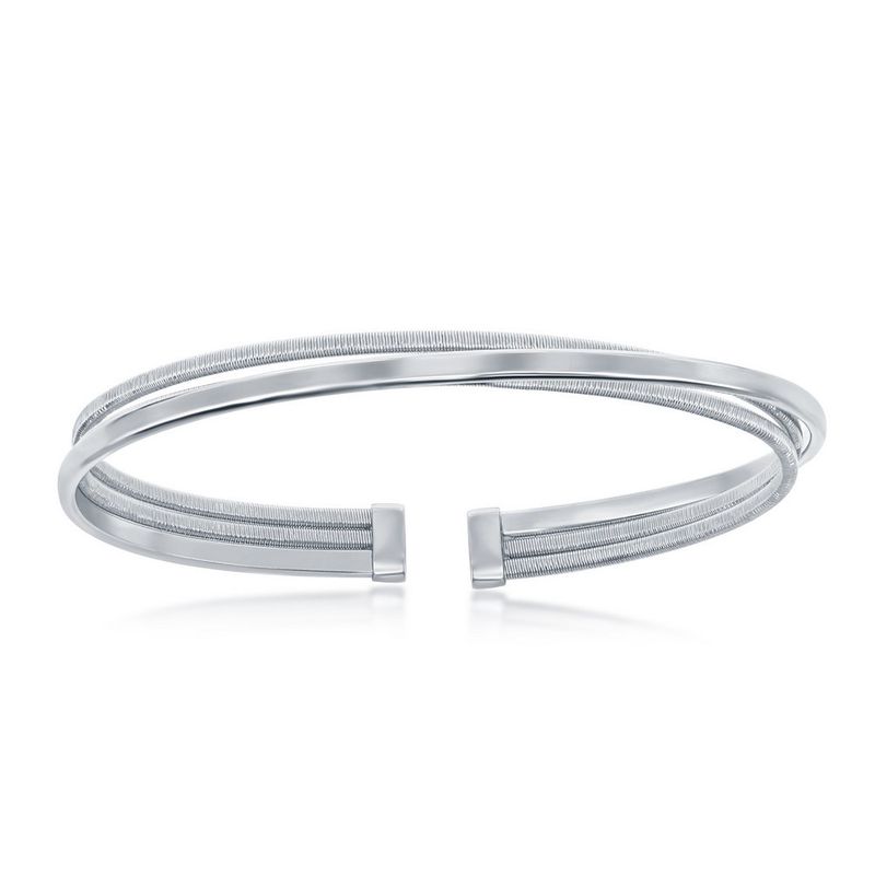 Sterling Silver Polished Wire Bangle