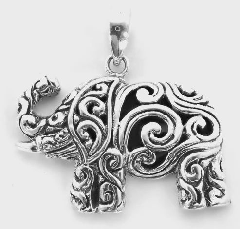 Sterling Silver Elephant Pendant