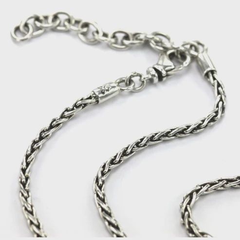 Sterling Silver Handmade Wheat Chain
