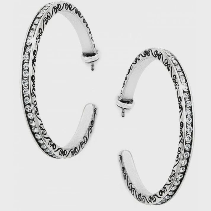 Secret of Love Hoop Post Earrings-J16302