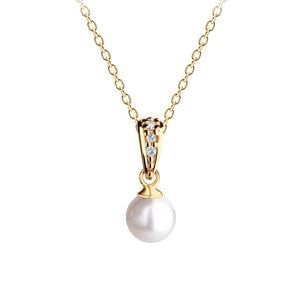 14K Gold-Plated Children&#39;s White Pearl Necklace