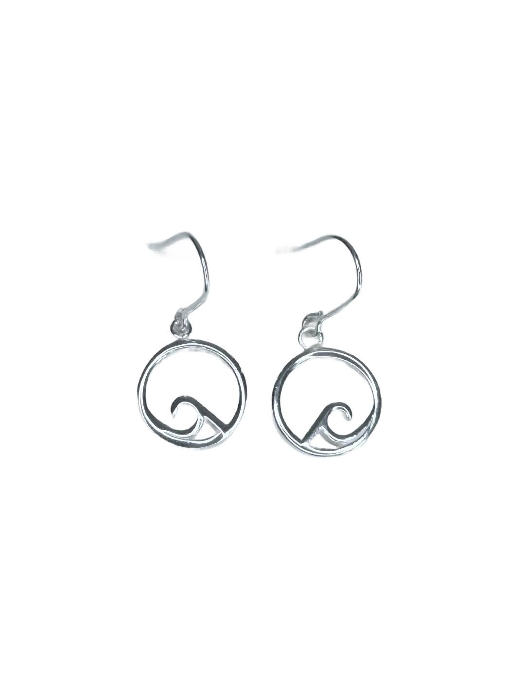 Sterling Silver Wave Dangle Earrings