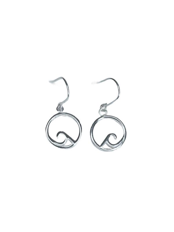 Sterling Silver Wave Dangle Earrings