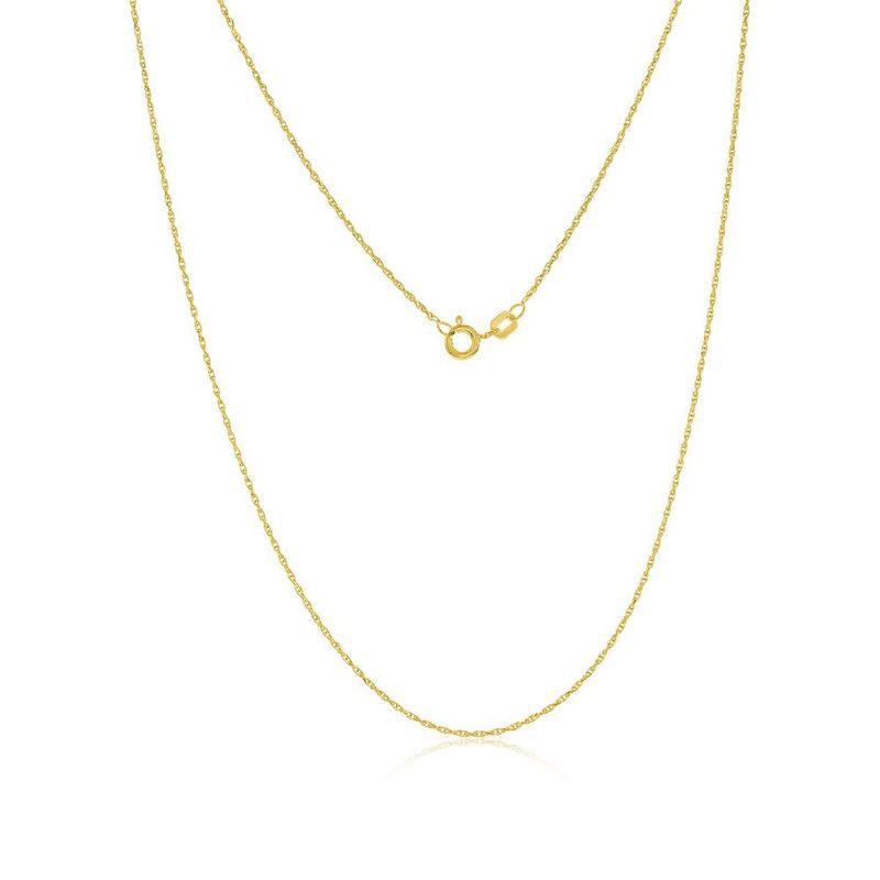 14K Yellow Gold 1.2 mm Loose Rope Chain