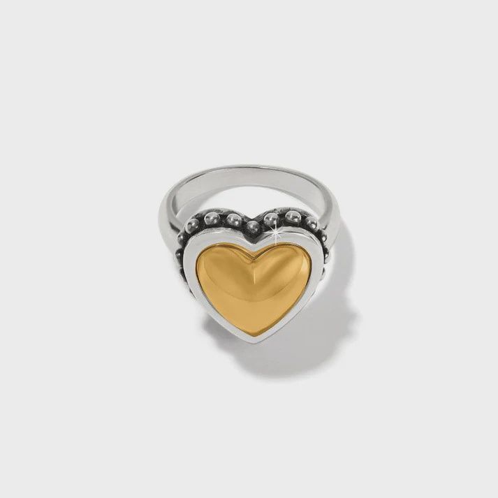Pretty Tough Bold Heart Two Tone Ring-J63133