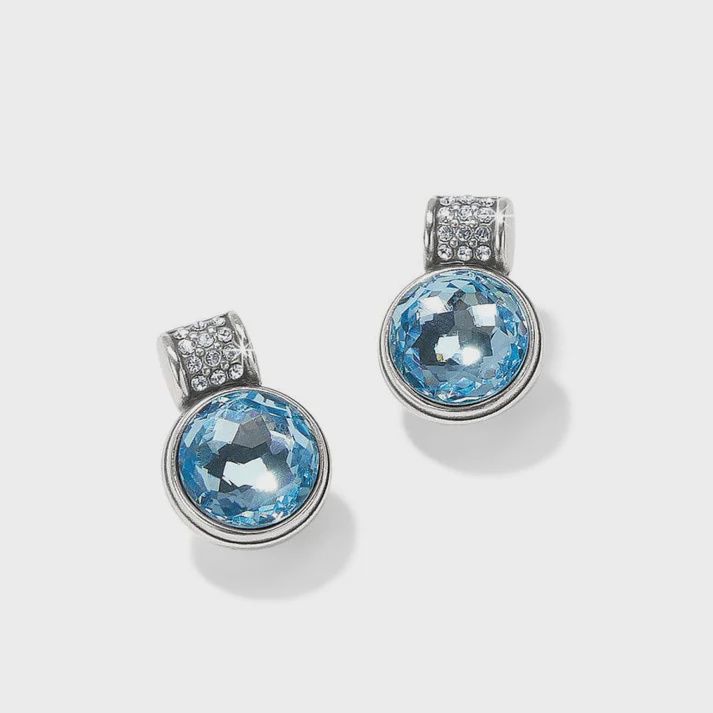 Meridian Aurora Petite Post Earrings, Colour: AQUA