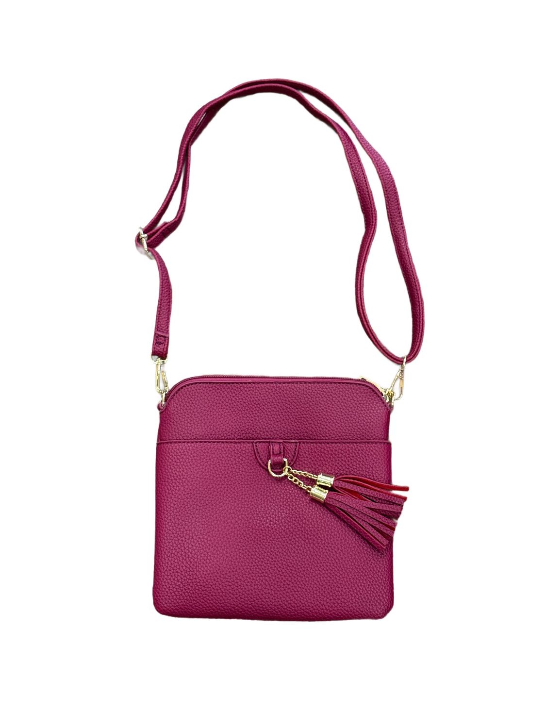 Crossbody w/Tassel, Colour: FUCHSIA