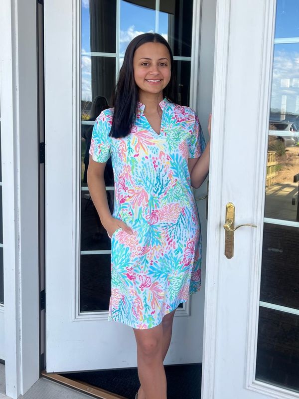 Clarice Short Sleeve Dress with Pockets