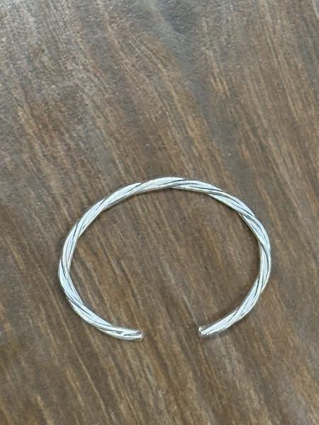 Sterling Silver Double Rope Twist Cuff Bracelet