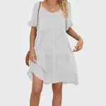 Baby Doll Three Layer Pleated Dress
