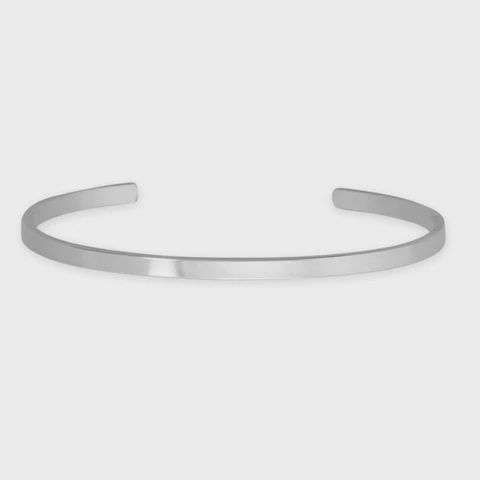 3.2mm Smooth Cuff Sterling Silver Bracelet