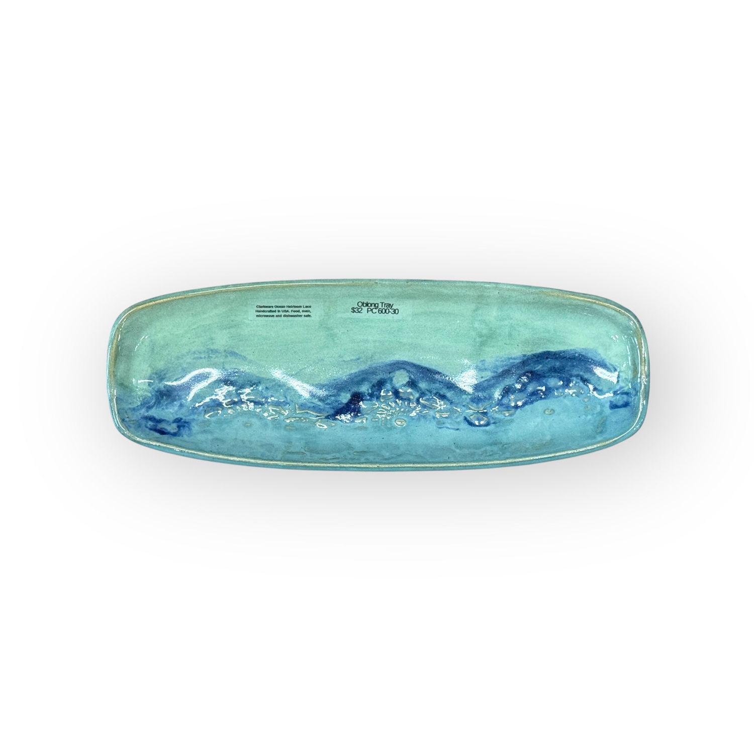 Oblong Tray - Ocean Heirloom Lace
