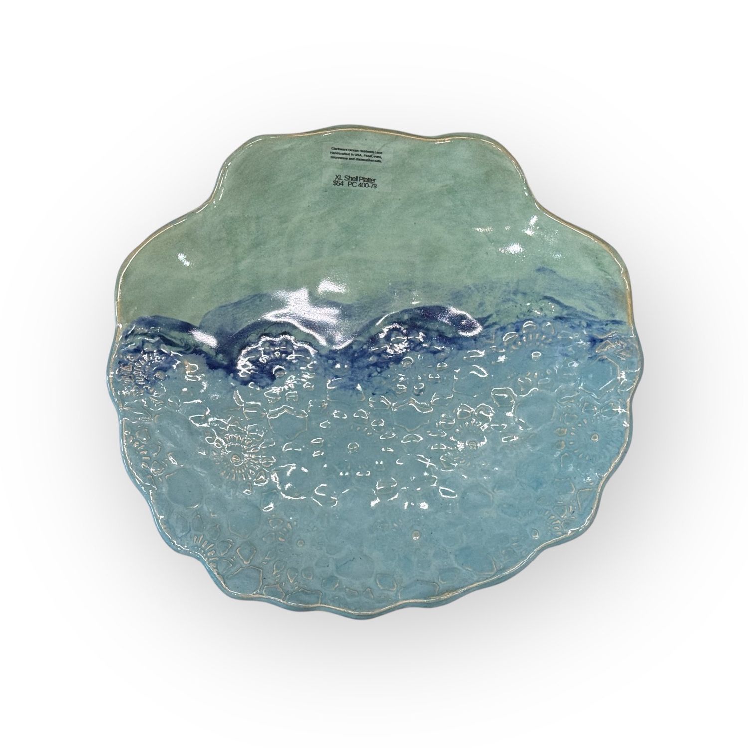 X-Large Shell Platter - Ocean Heirloom Lace