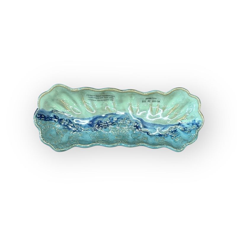 Pickle Tray - Ocean Heirloom Lace