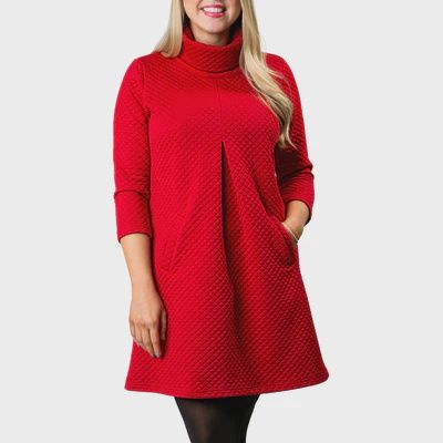 Vickie Quilted Dress - Red