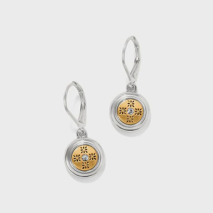 Mosaic Round Mini Leaver Back Earrings