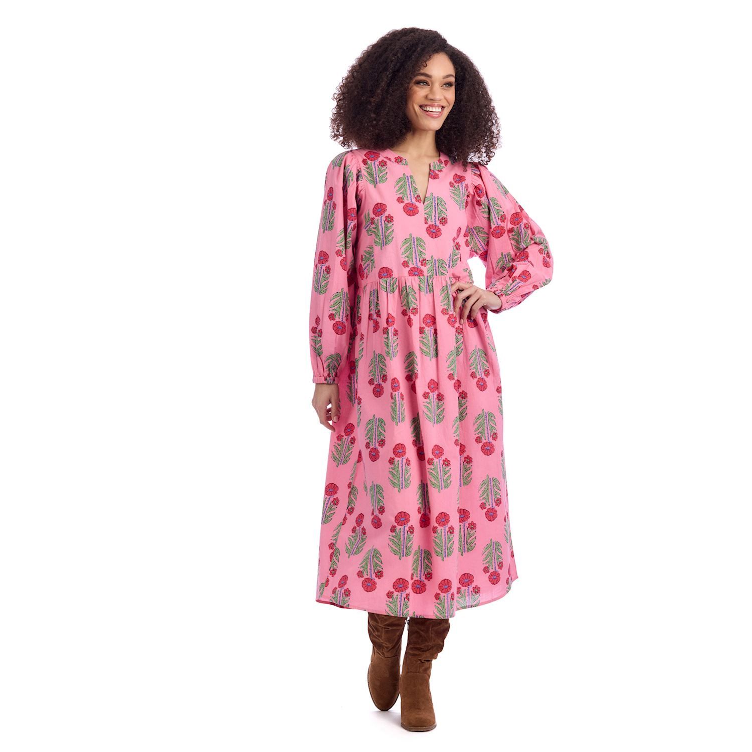 Pippa Midi Dress - Pink