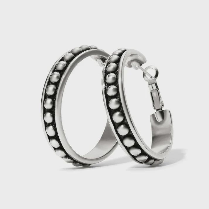 Pretty Tough Stud Large Lever Back Hoop Earrings