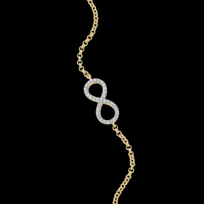 Infinity Bolo Bracelet in 14K Yellow Gold-Plated Sterling Silver