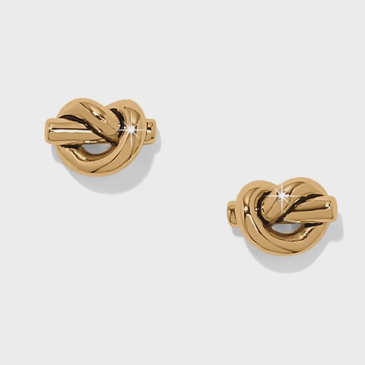 Interlok Single Knot Mini Earrings, Attribute: Gold