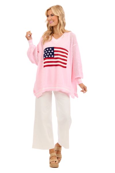 Americana Sweater, Colour: PINK