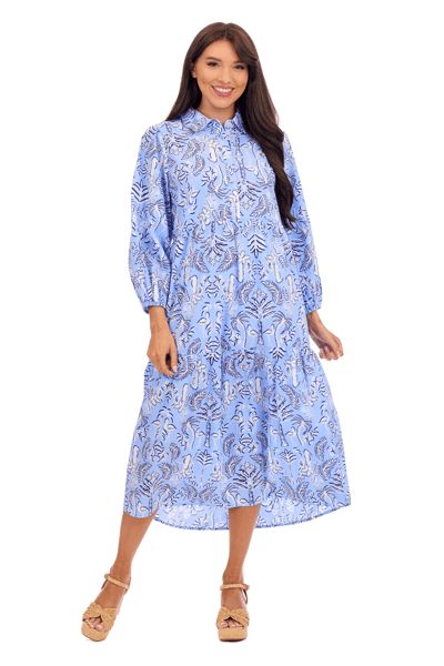 Blue Booker Midi Dress