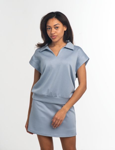 Collar Top &amp; Matching Drawstring Skirt