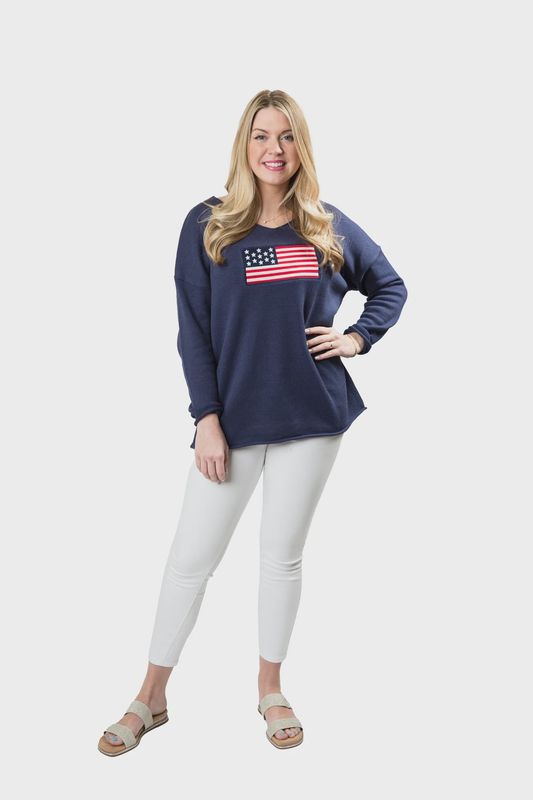 Liberty Sweater – Lightweight Patriotic Summer Knit