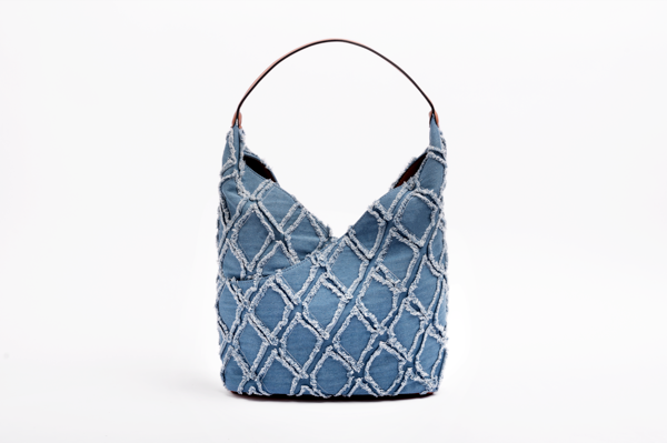 Denim Patchwork Hobo Bag
