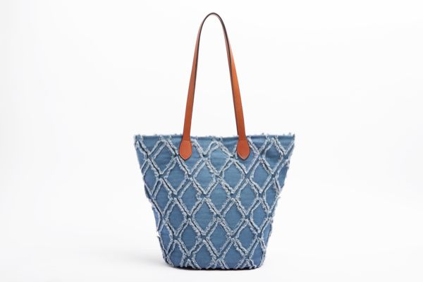 Denim Patchwork Tote Bag