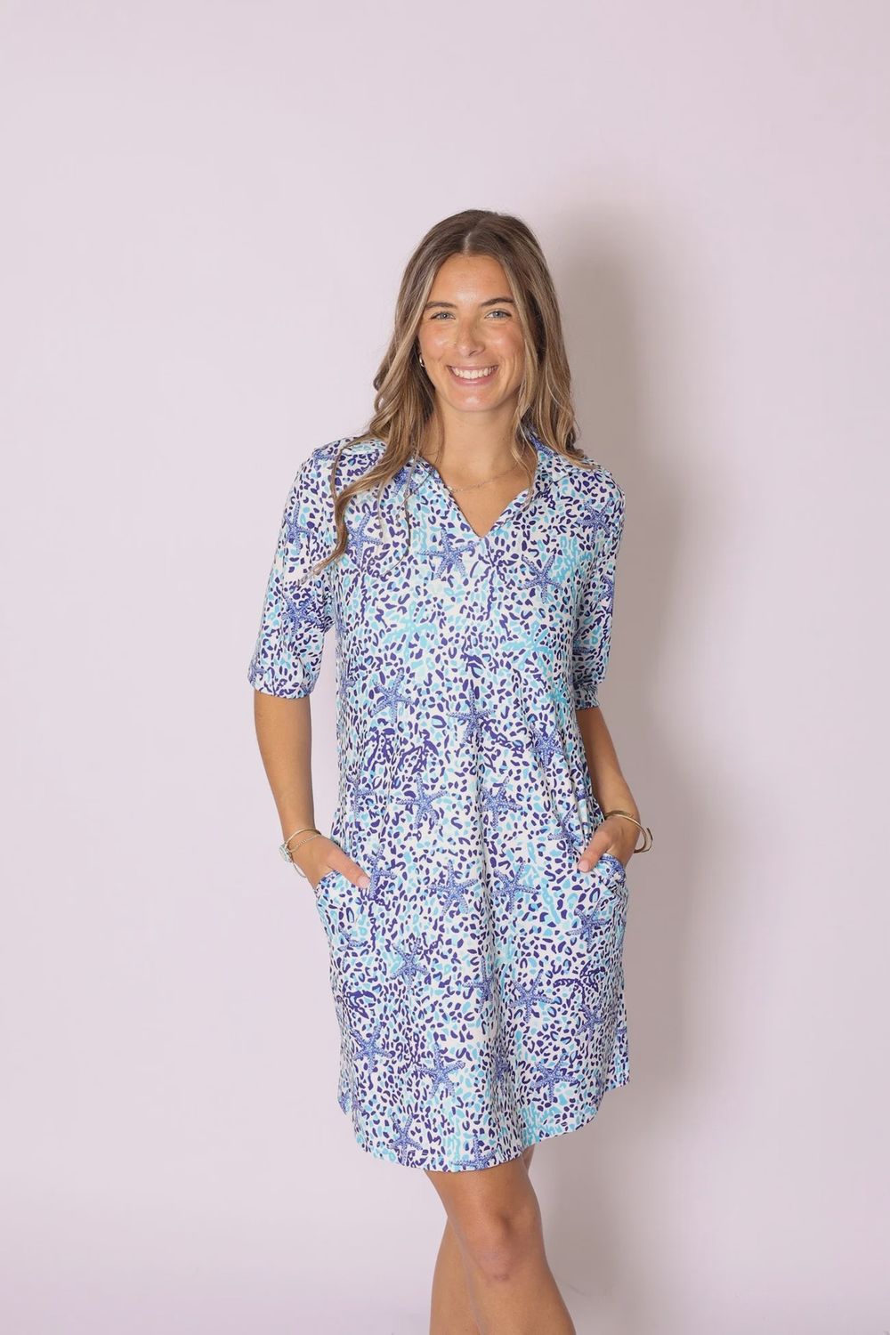 Sage Dress - Blue Multi Starfish
