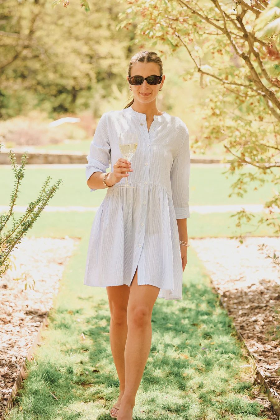 Bristol Button Front Shirt Dress