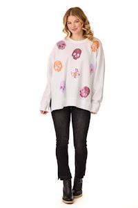 SKELETON SPARKLE SWEATSHIRT