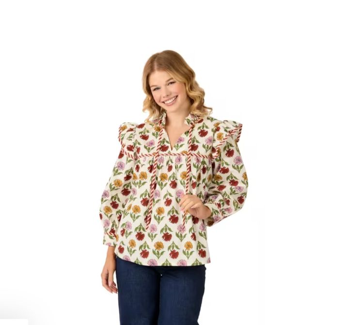 Harvest Block Print Top