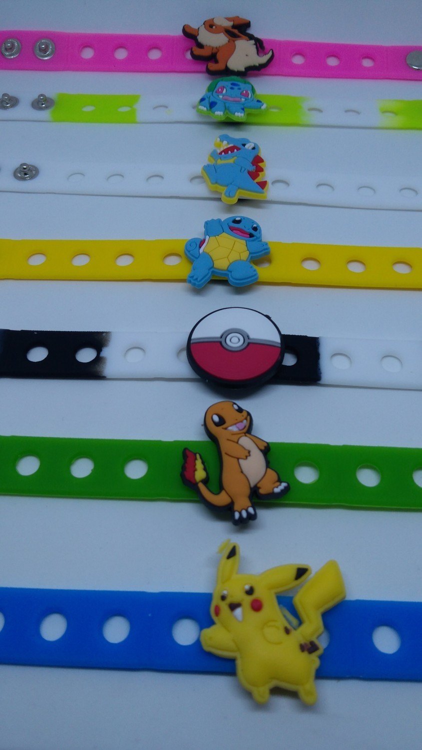 10 Braccialetti Pokemon Go Pikachu personaggi in 3D