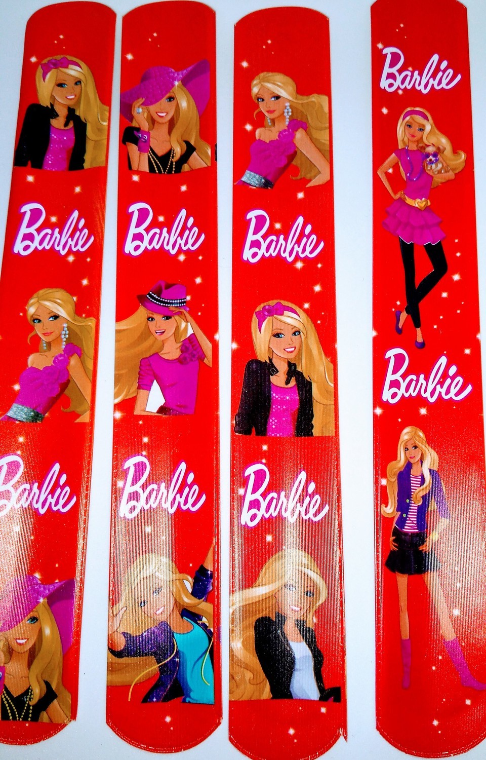 10 Braccialetti Barbie Bracciali Slap gadget a tema