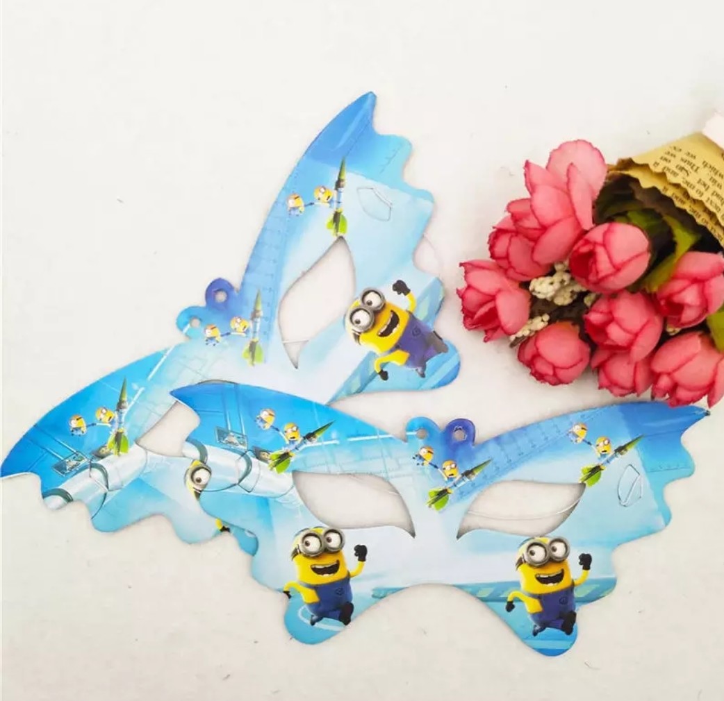 10 Maschere a tema I Minions addobbi decorazioni festa compleanno bambini