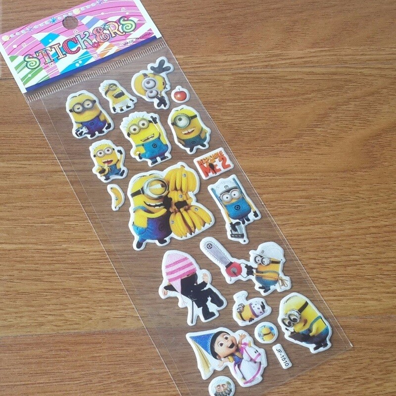 30 fogli stickers Adesivi I Minions Cattivissimo Me