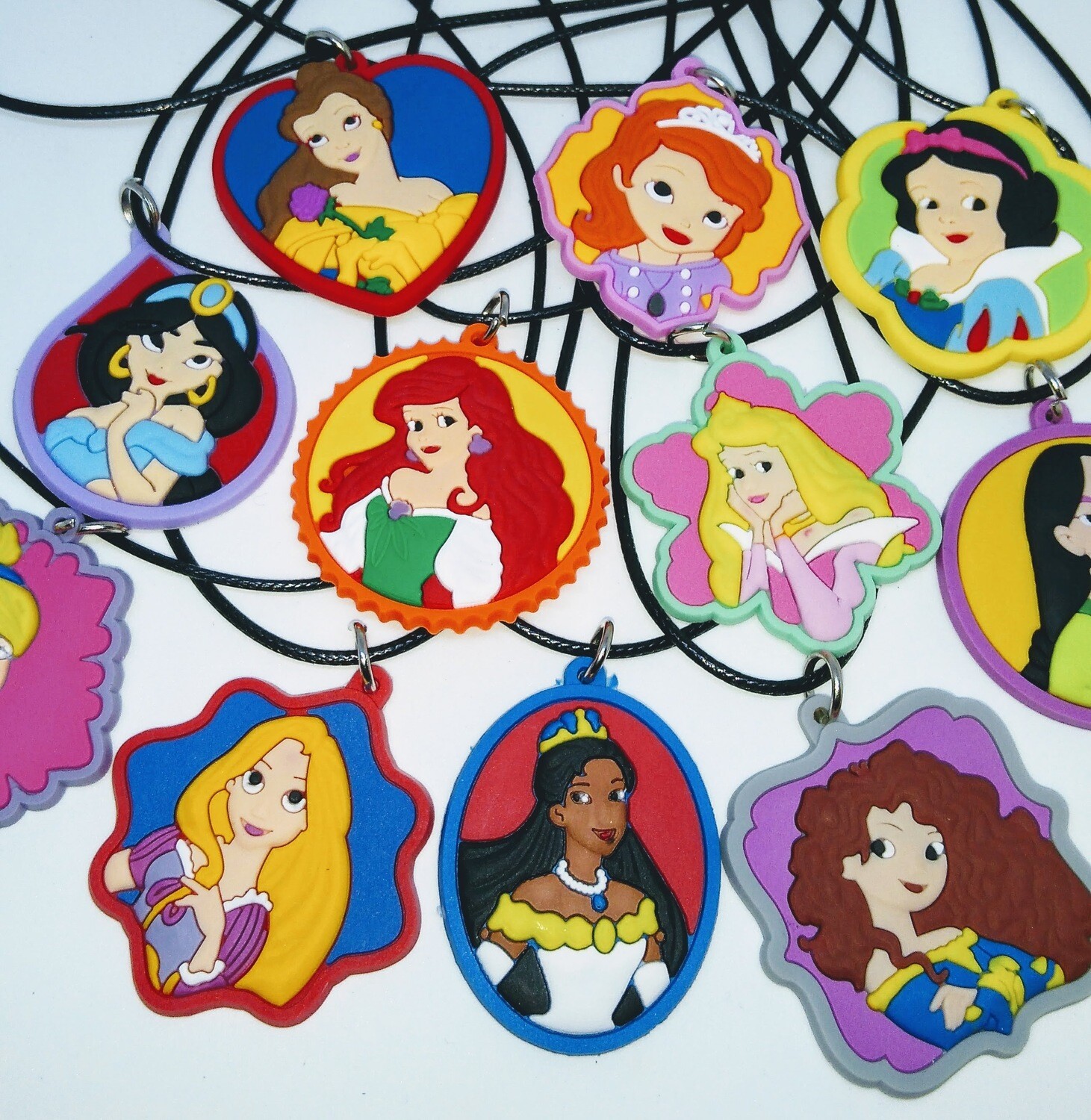 10 Collane Principesse Disney Grande pendente in PVC