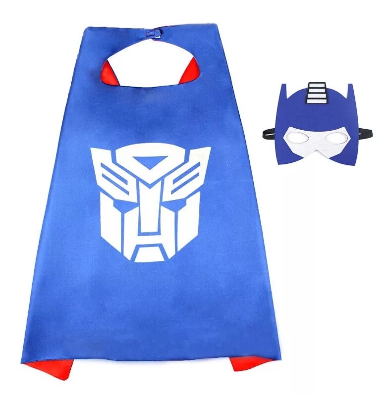 Set Maschera + Mantello costume Transformers travestimento Optimus Prime cosplay bambini