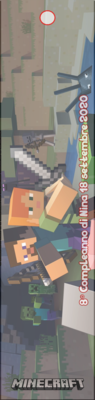 Minecraft Segnalibro plastificato personalizza regali festa