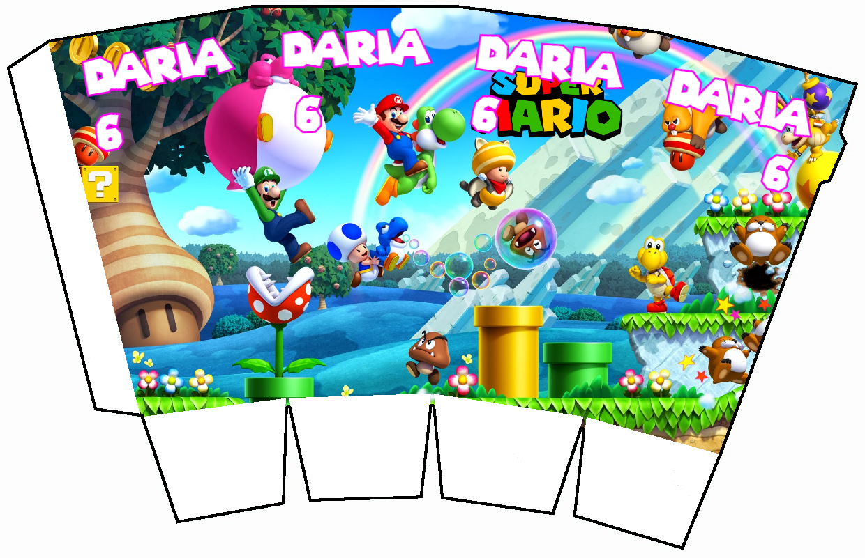 1 Scatolina Pop Corn super mario addobbi festa a tema