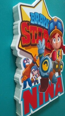Sagoma in polistirolo centrotavola Brawl Stars